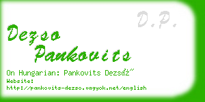 dezso pankovits business card